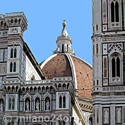 Dom mit Brunelleschi Kuppel, Glockenturm Campanile von Giotto und dem Baptisterium 